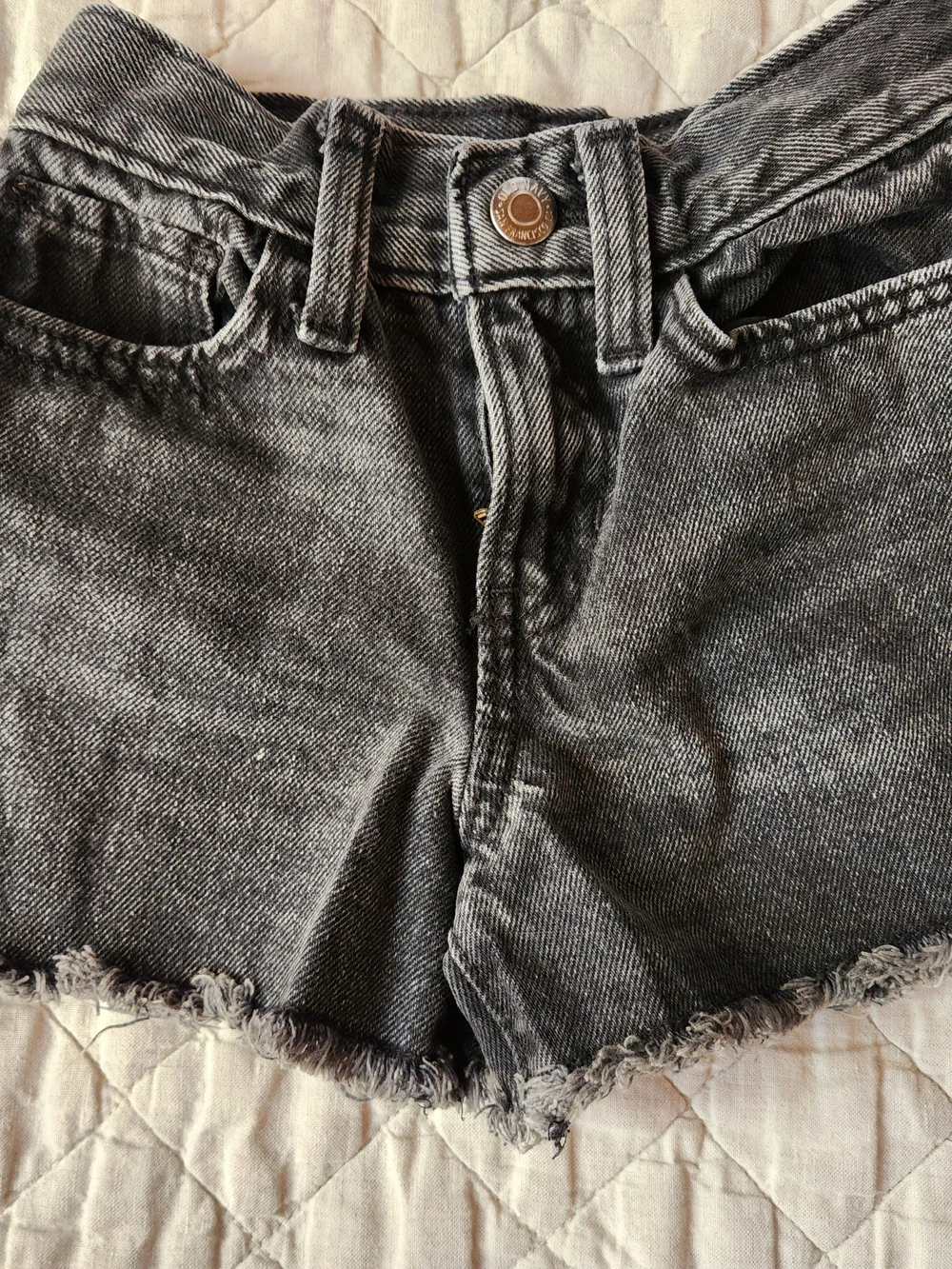 Old Navy Black Washed Denim Cutoff Shorts